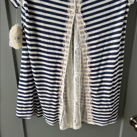 Altar'd State Navy and White Striped Blouse Size Medium New! - Picture 5 of 5